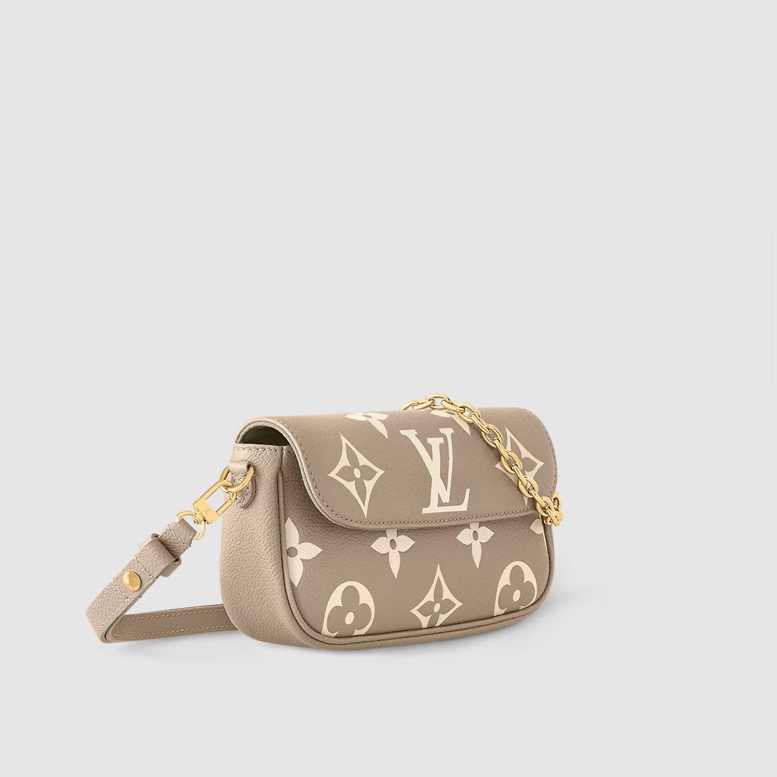 Túi Louis Vuitton Wallet On Chain Ivy Da Bicolor Monogram Empreinte Nữ Nâu